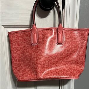 Michael Kors Pink Monogram Tote Bag